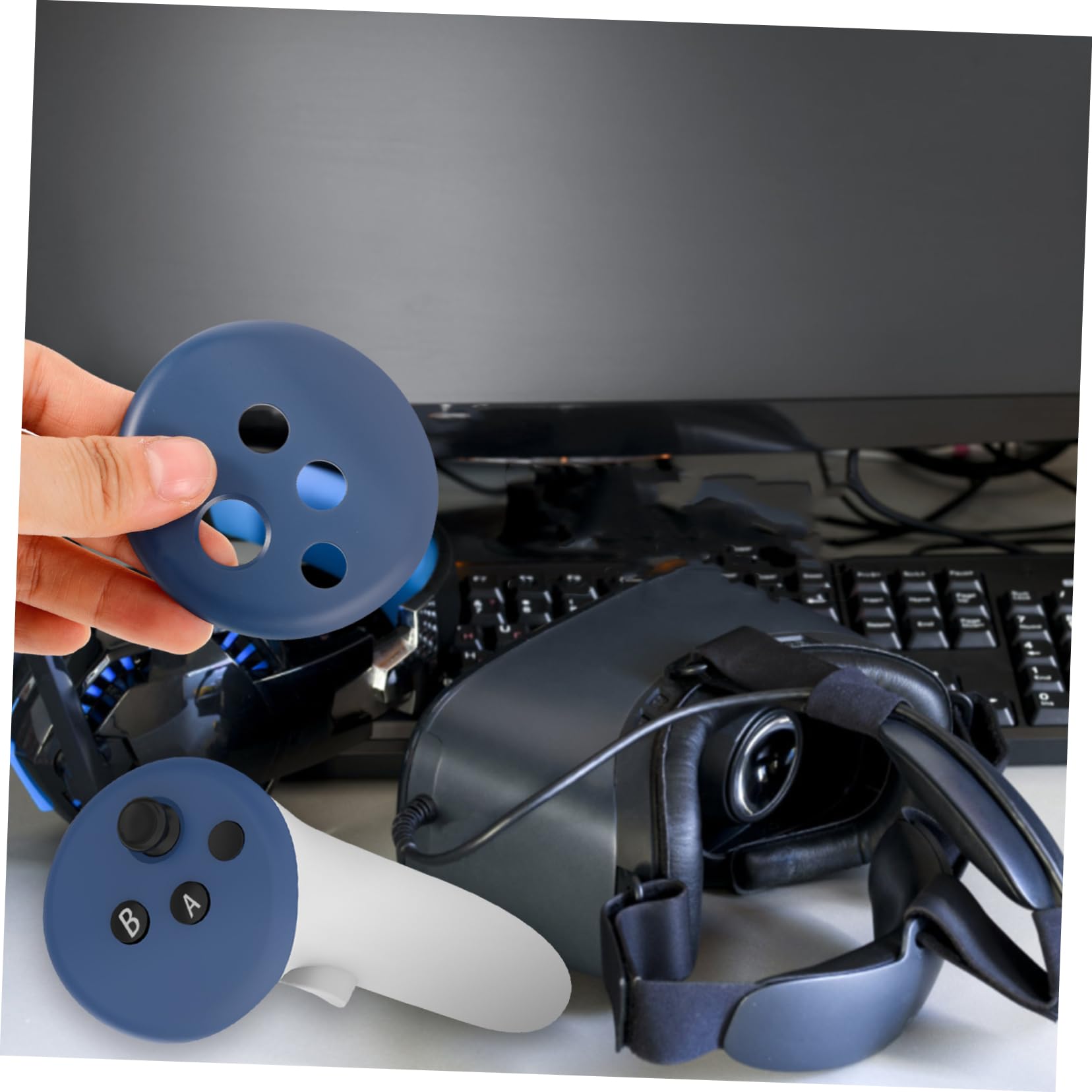 Gadpiparty 5sets Cover Protettiva Ergonomica Per Controller Vr Compatibile Con Facile Da Installare Materiali Resistenti Migliora Comfort Di Gioco e La Presa