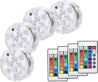 LUXJET Led Pumpkin Lights for Halloween Decorations, Halloween Pumpkin Lights with Remote Battery Operated for Inside Pumpkins Outdoor