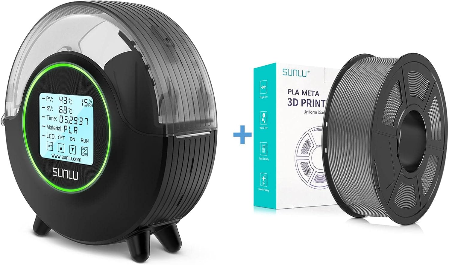 SUNLU PLA Meta 3D Printer Filament and SUNLU 3D Printer