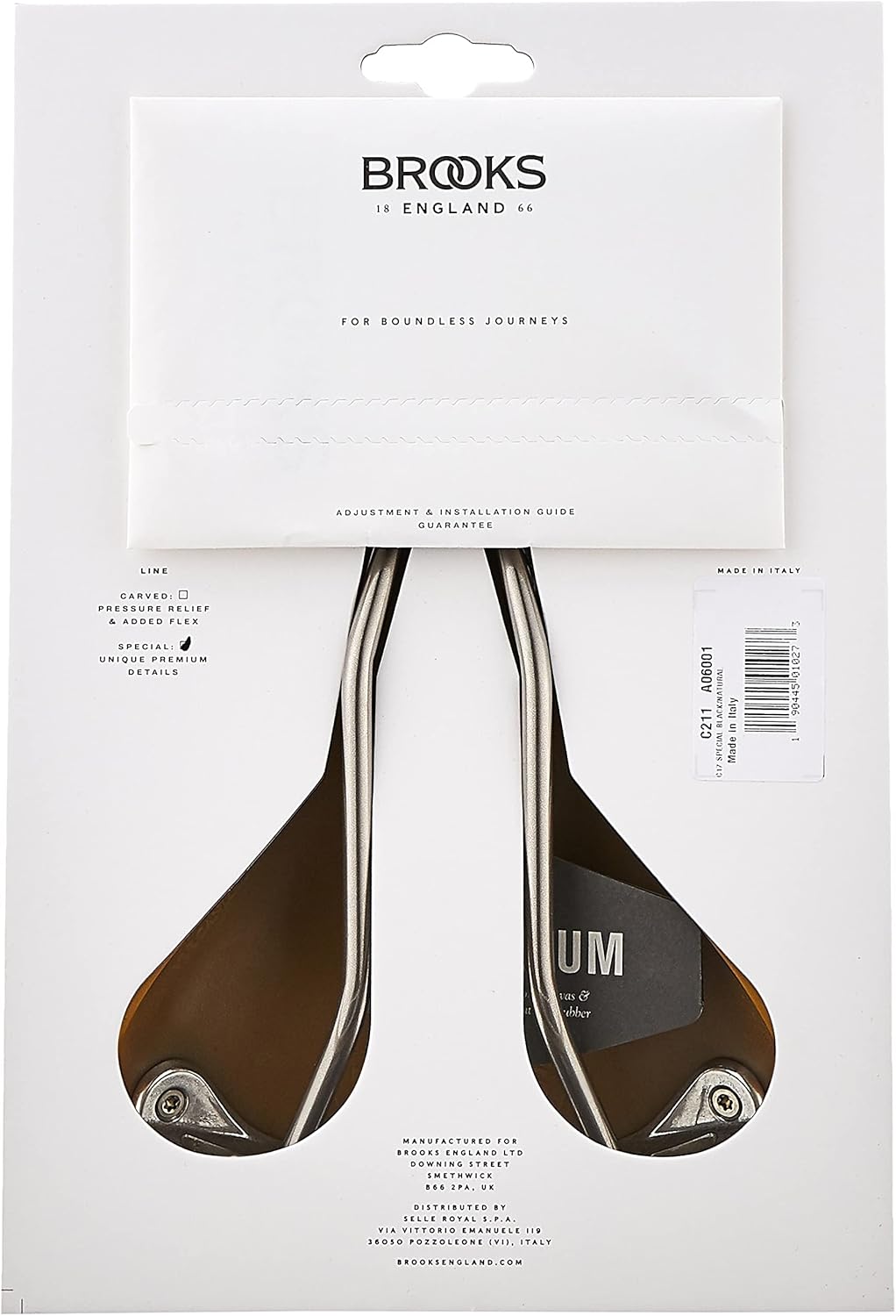 Brooks England Cambium C17 Special,All-Weather, Waterproof Natural Rubber Bike Saddle, Black, One Size