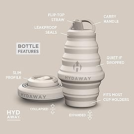 HYDAWAY 17oz Collapsible Water Bottle - BPA-Free, Leakproof, Lightweight, and Space-Saving - Perfect for Travel, Hiking, and Everyday Hydration
