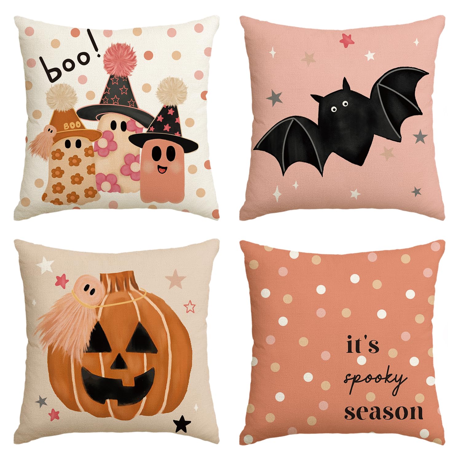 Housses de coussin Spooky Season pour décorer le canapé du salon en automne