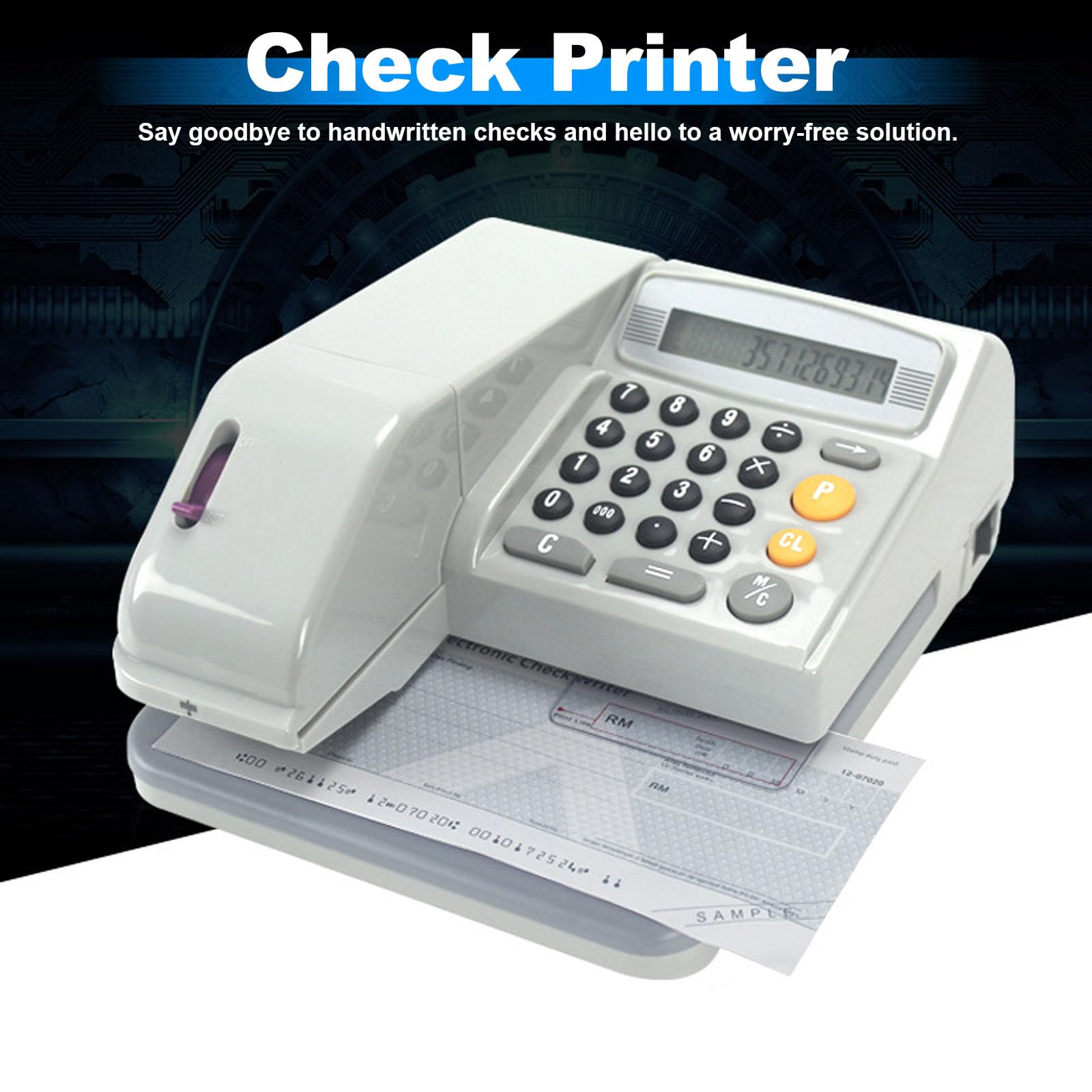 Calculadora de escritorio resistente con impresión de cinta y conversión de moneda, pantalla LCD de 16 dígitos, ideal para uso comercial y de oficina