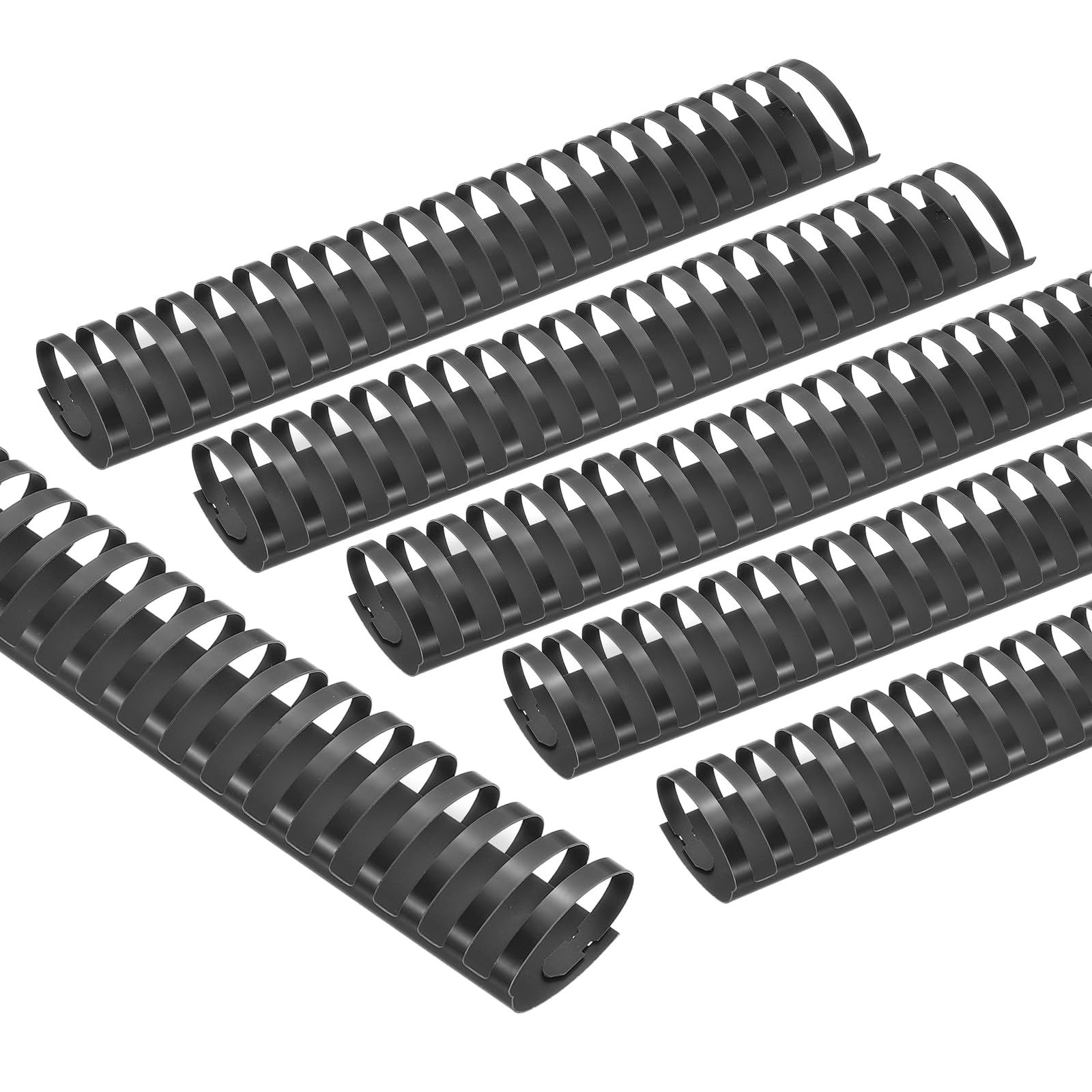 PATIKIL 51mm (2") Plastic Binding Combs, 50 Pcs 21 Rings Comb Binding Spines 450 Sheet Capacity Letter Size for Binding Paper Sheets Notebook Calendar Picture Album, Black