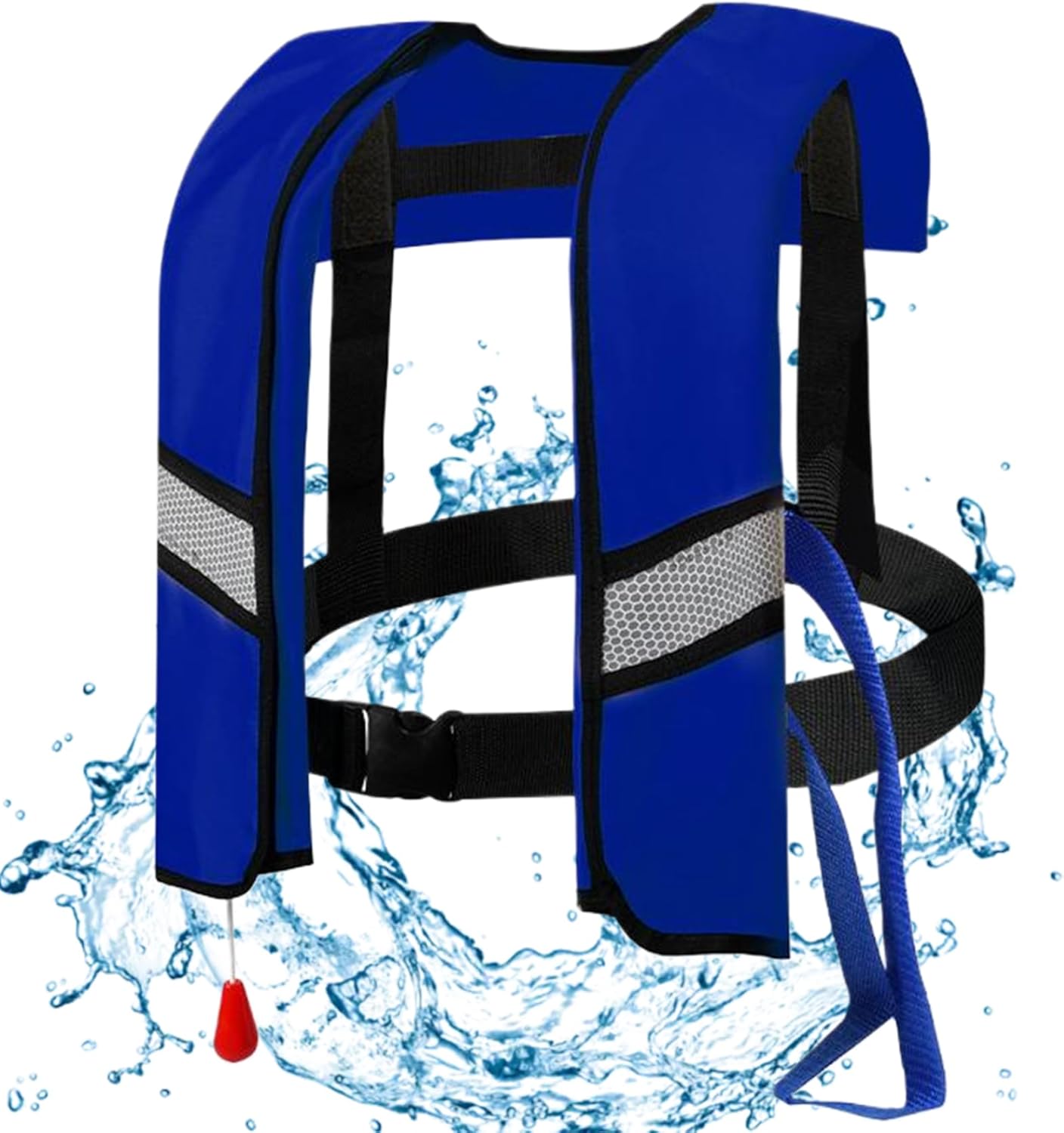 Gilet De Sauvetage Gonflable Manuel Pour Adultes Et Enfants - Nylon Avec Bandes Réfléchissantes Et Sifflet - Sans Cylindre à Gaz