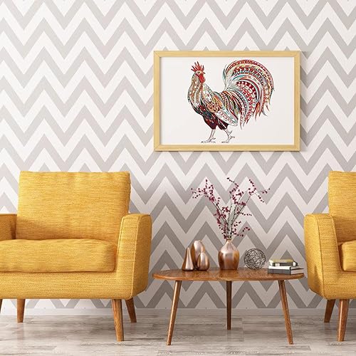Miniatura 7 de Rompecabezas de madera para adultos, rompecabezas de madera de gallo para adultos, rompecabezas de madera con forma de animal único, regalos para