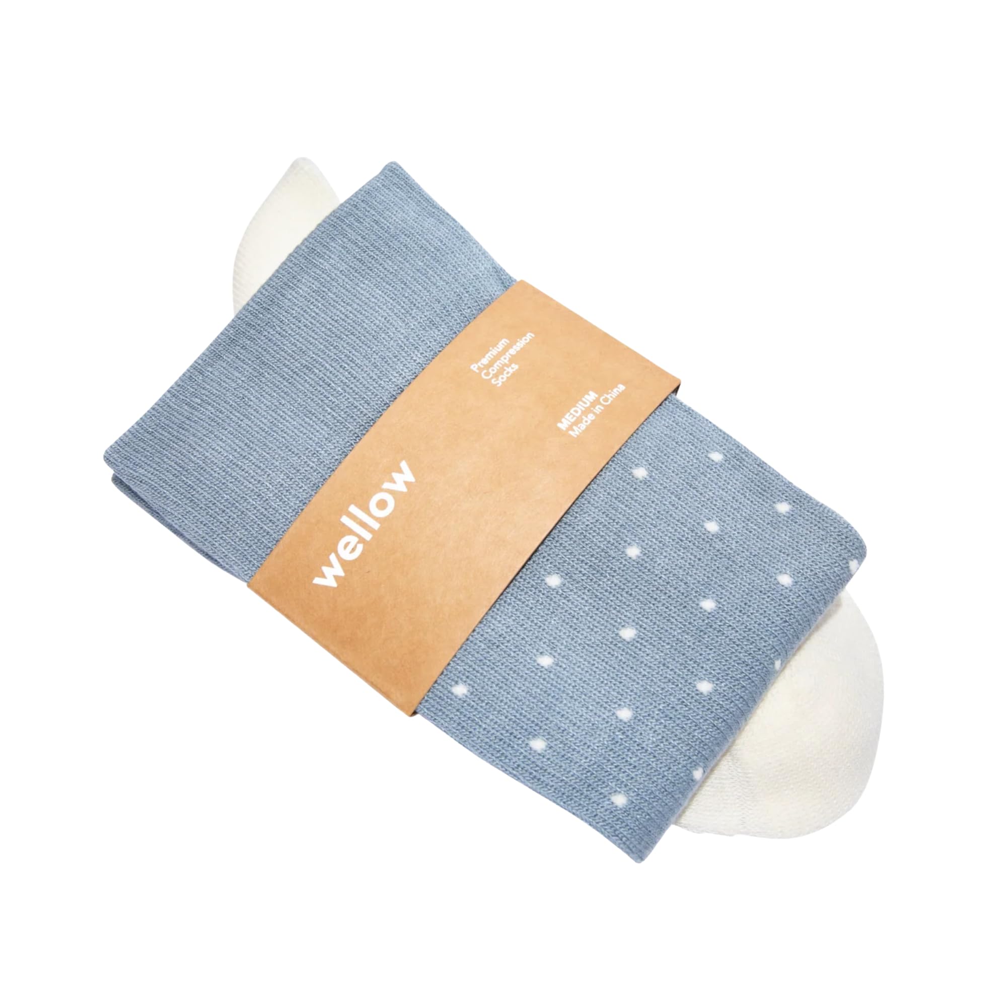 Wellow Wide Calf Knee High Compression Socks 18–25 mmHg