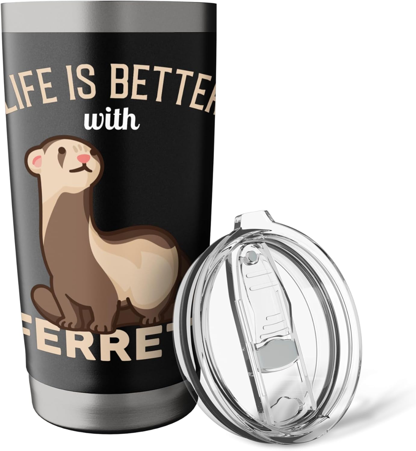 Ferret - Life is better with Ferrets Stainless Steel Insulated Tumbler - Image 5