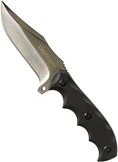 Defcon TD006 Fixed Blade 9.0 in D2 Blade G10 Handle Hunting-Fixed-Blade-Knives, Black - PROELIA