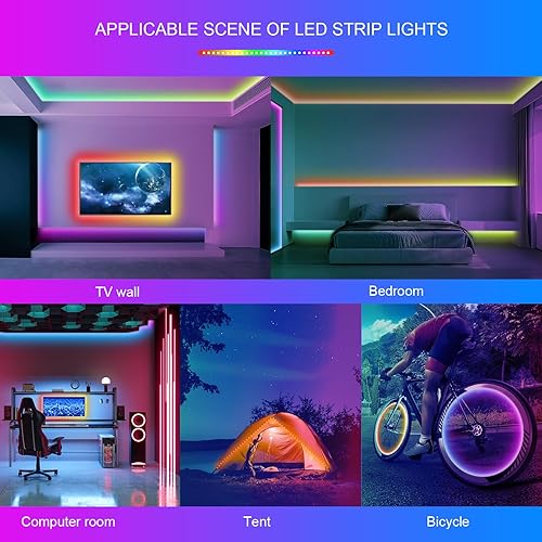 Miniatura 6 de HBOWMDJIA Tira de luces LED de 100 pies + 150 pies