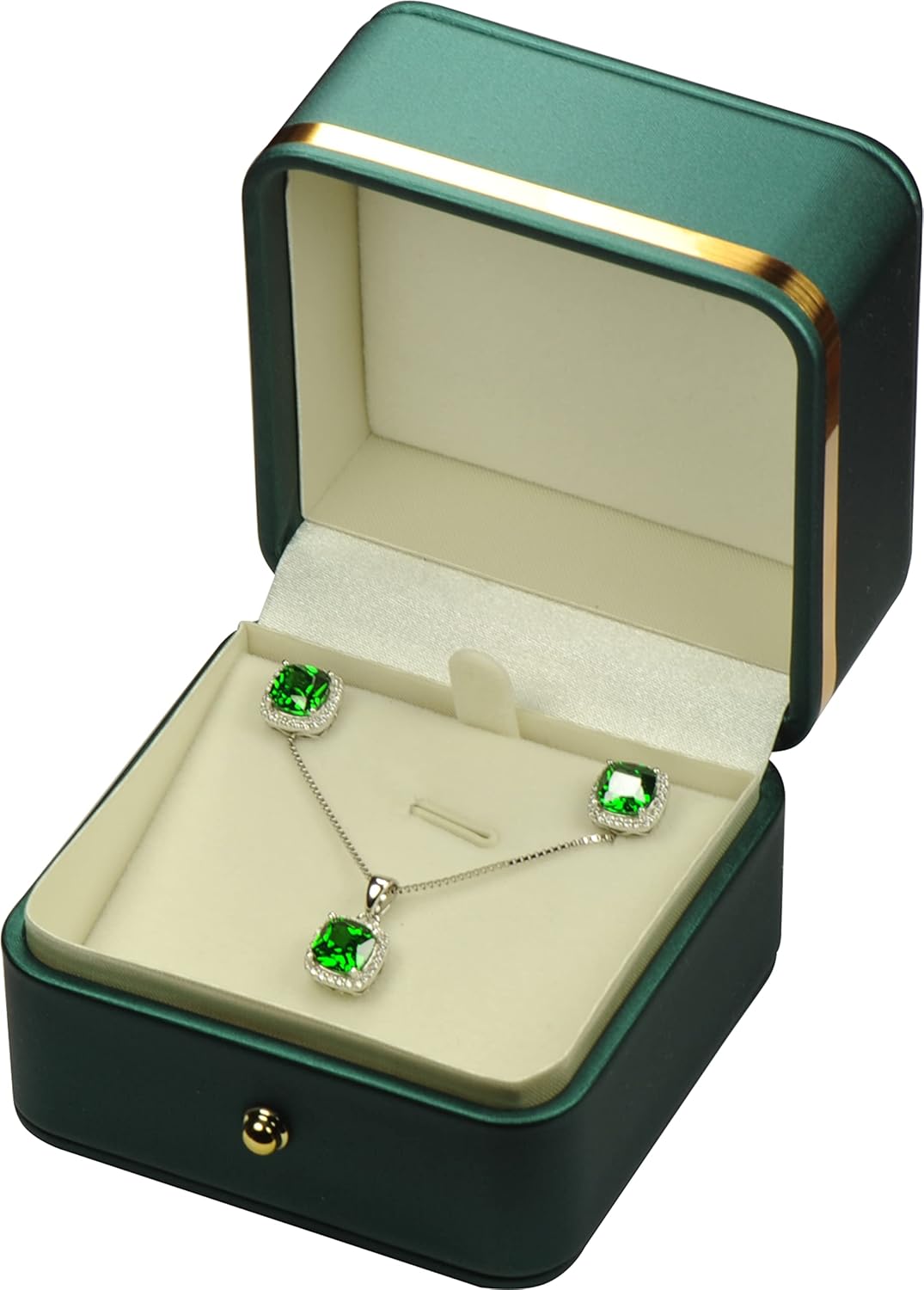 Estuche Joyero para Collar Verde Elegante