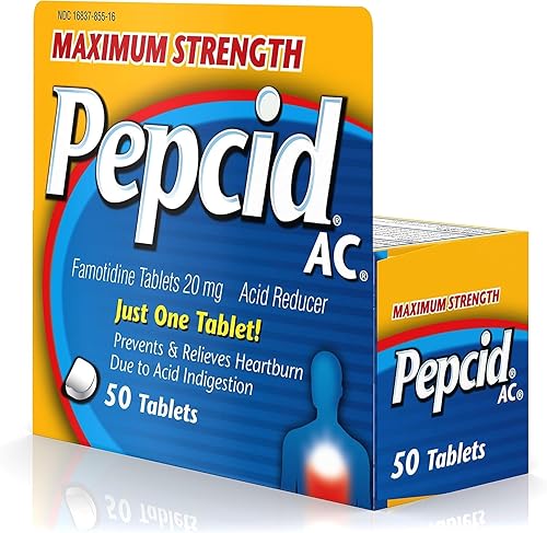 Miniatura 9 de Pepcid AC Maximum Strength, Acid Reducer Tablets, 50 Count (Pack of 2)