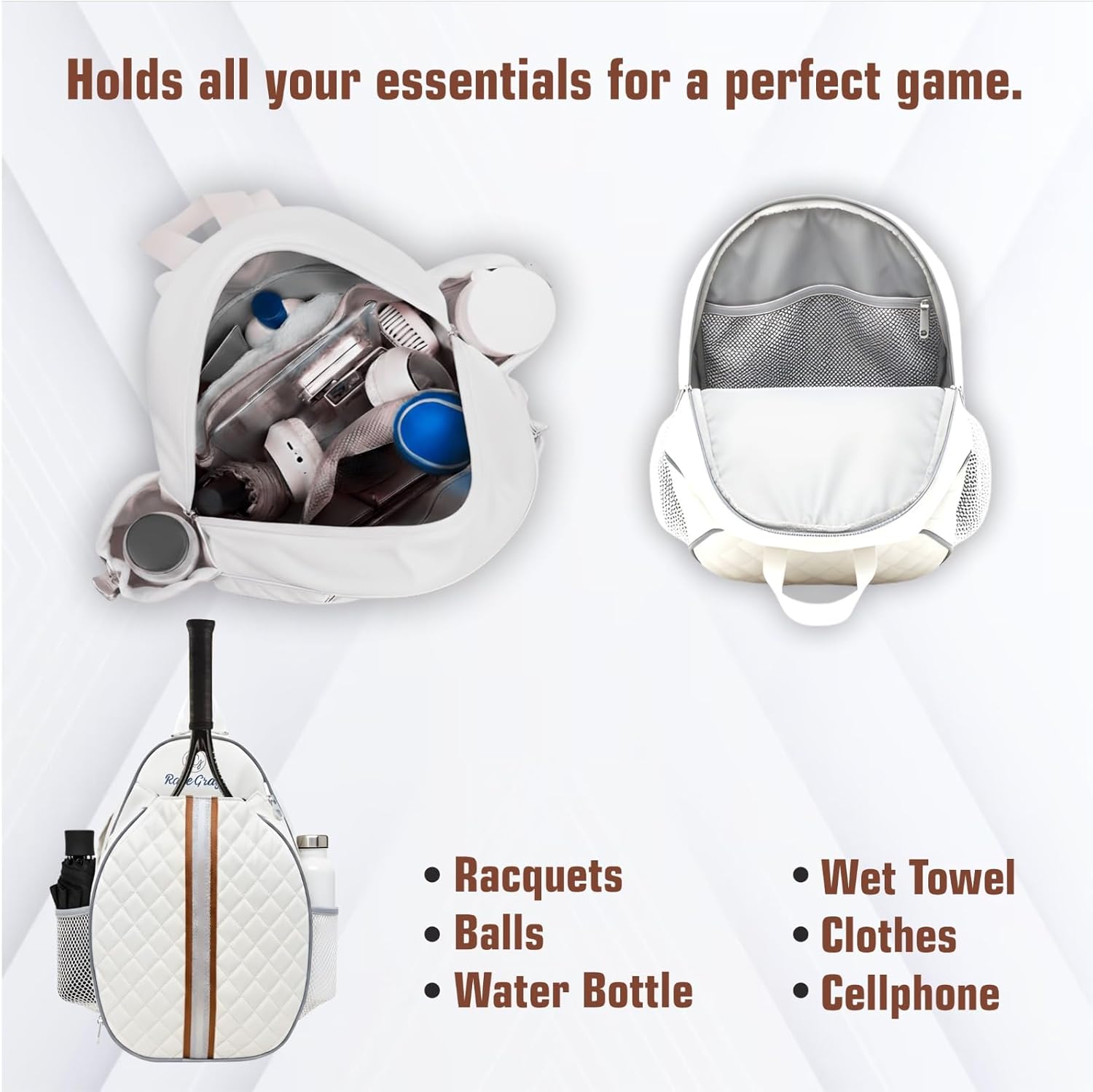 Tennis Bag – Large Capacity Racket Bag for Tennis, Pickleball & Badminton – Water-Resistant & Lightweight