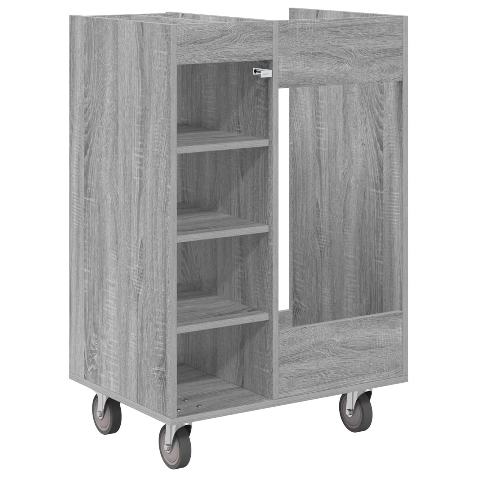 Gecheer Golf-Schrank Uni Grau, 65 x 45 x 98 cm, Holz, Stauraum für Golfzubehör, für Garage und Wohnraum