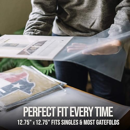 Miniatura 5 de Vinyl Fever Fundas para discos (paquete de 125) – Cubiertas exteriores de álbumes con claridad premium – Fundas de polipropileno duraderas de 0.118