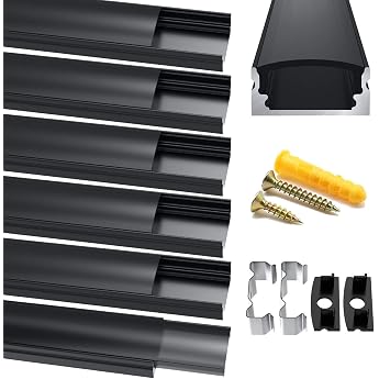 Chesbung LED aluminium profile black colour [Energy Class A]