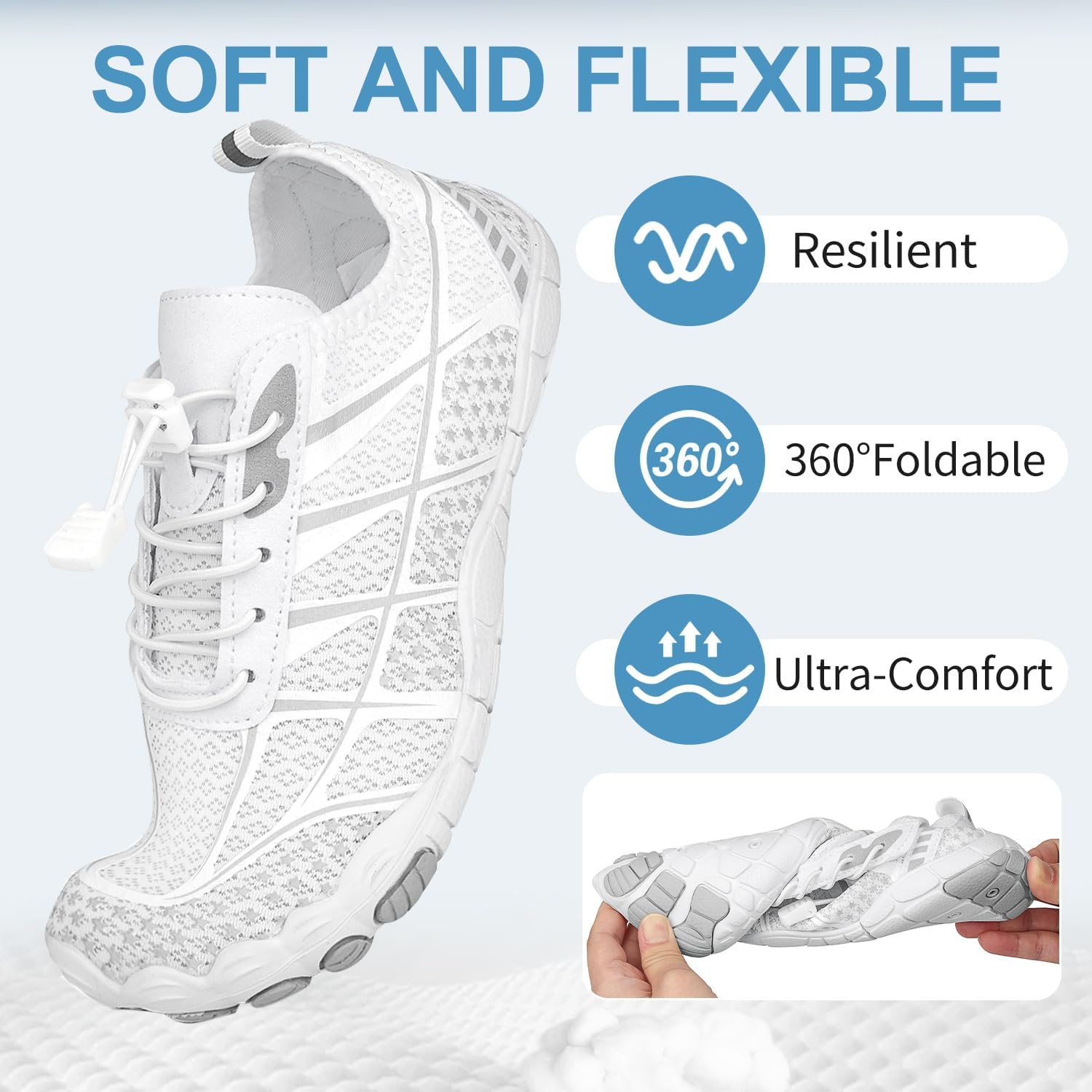 Hike Barefoot Shoes for Women Men Non-Slip Wide Toe Box Water Shoes Unisex Quick-Dry Zero-Drop Aqua Socks Womens Mens Breathable Hiking Walking Athletic Footwear