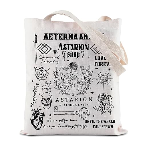 ZJXHPO BG3 Astarion Tote Bag BG3 Merch Astarion Inspired Reusable Grocery Shopping Bag Astarion Dark Humor Gift - C-astarion Tote