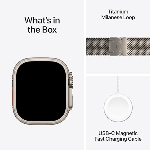 Miniatura 6 de Apple Watch Ultra 3 GPS + Cellular 49mm Reloj inteligente para correr y multideporte con carcasa de titanio resistente con correa milanesa de