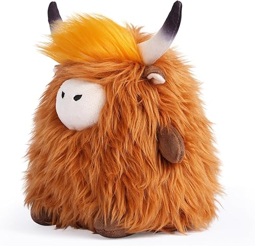 Miniatura 2 de Eukynlre Gnomos de peluche de vacas de las tierras altas, gnomos suecos de peluche, decoración de vaca escocesa, gnomos para el hogar (marrón, 8