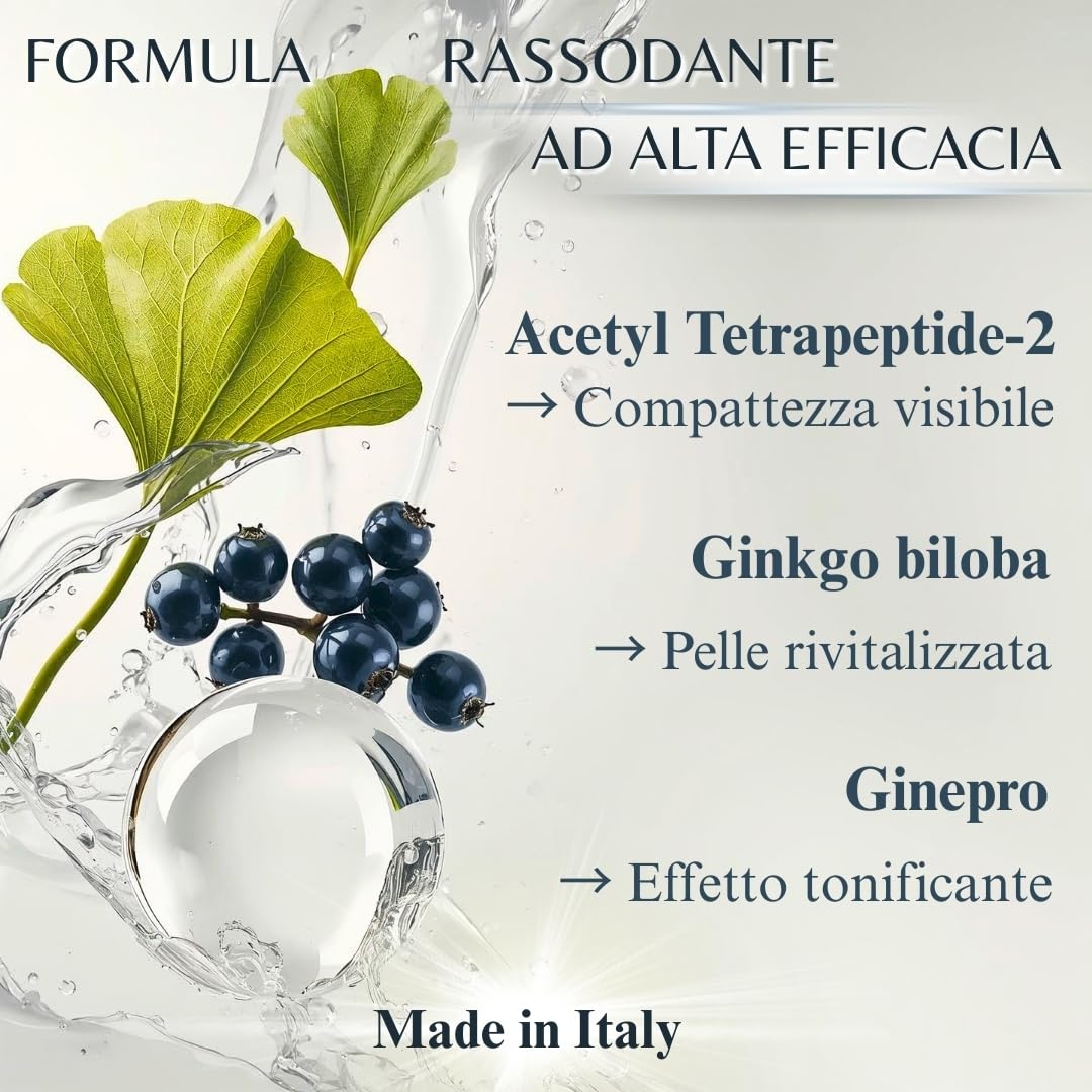 RITALIA Trattamento Rassodante Braccia 500 ml – Siero per Braccia Flaccide e Pelle Flaccida con Peptidi e Ginkgo Biloba – 10–12 Trattamenti – Compatibile con Manicotti – Made in Italy