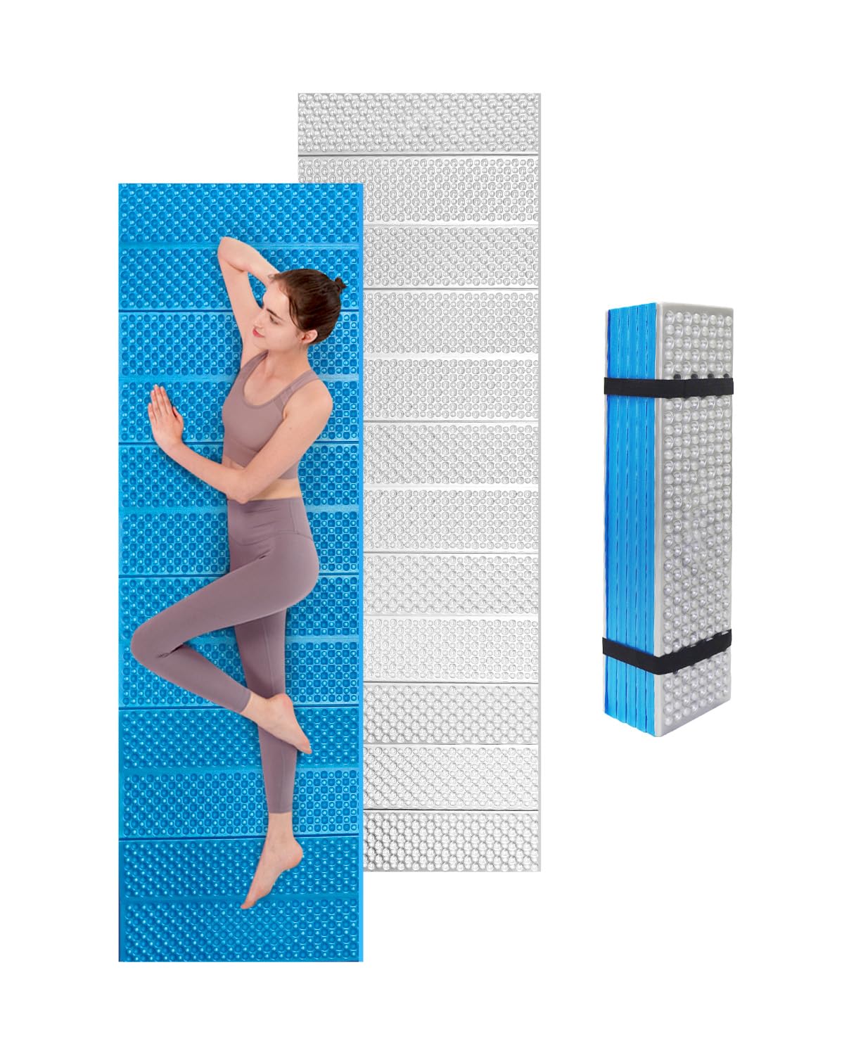 Esterilla aislante plegable de espuma, para exteriores, camping, ultraligera, 180 x 60 cm, para tienda de campaña, playa, para viajes, senderismo, montañismo