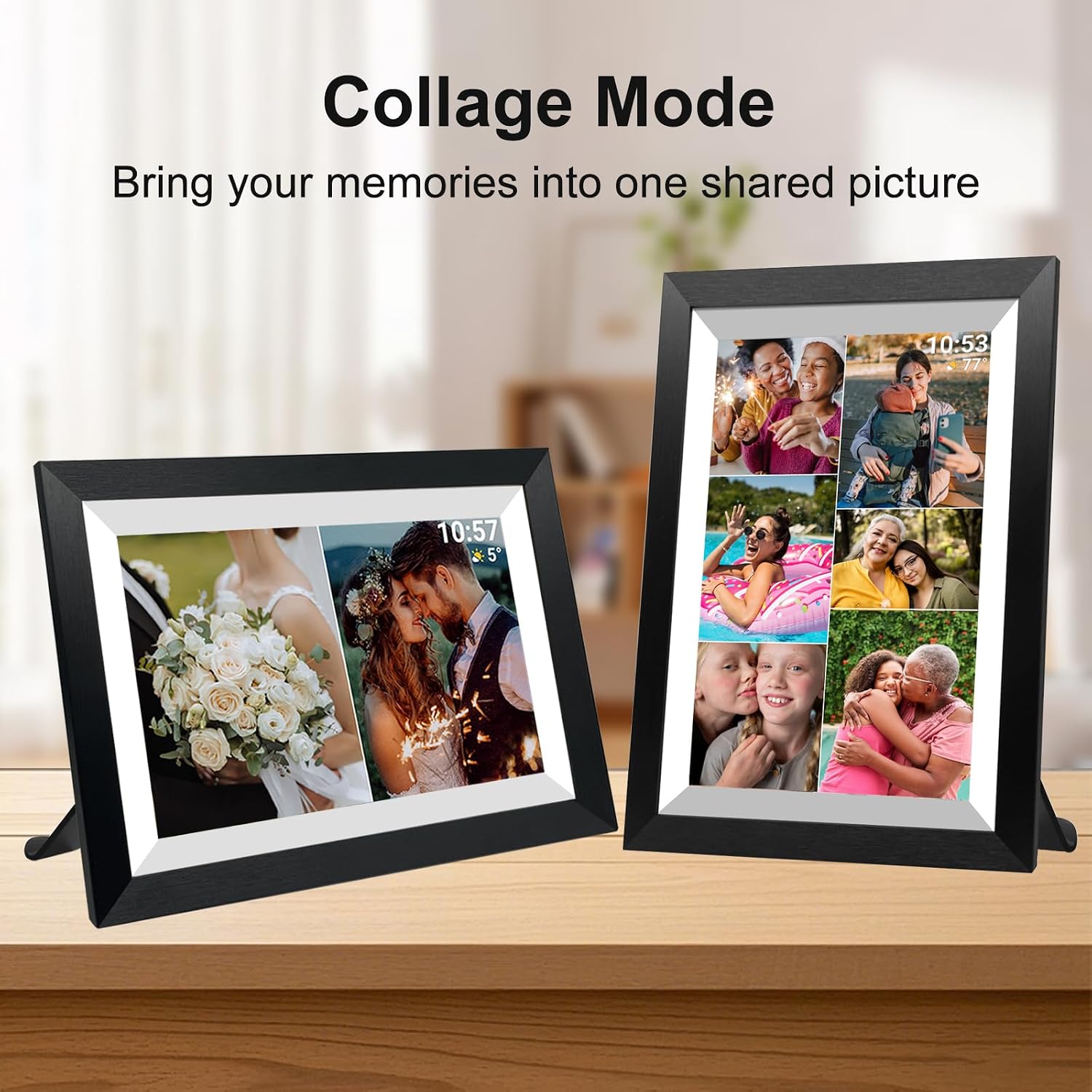 FRAMEO 10.1 Inch Smart WiFi Digital Photo Frame 1280x800 IPS LCD Touch Screen, Auto-Rotate Portrait and Landscape, Share Moments Instantly via Frameo App from Anywhere