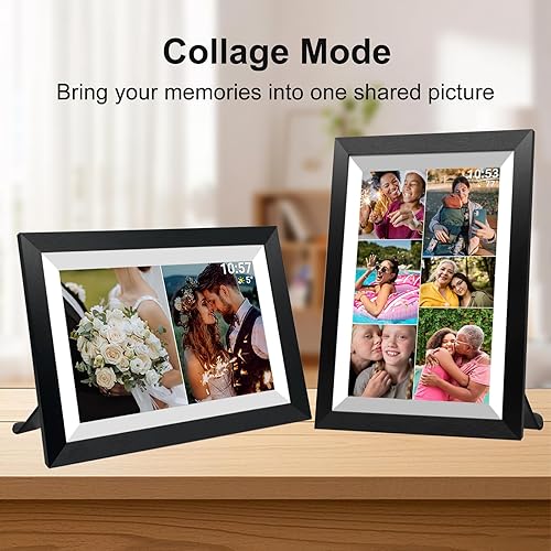 Miniatura 7 de FRAMEO - Marco de fotos digital inteligente WiFi de 10.1 pulgadas, pantalla táctil LCD IPS de 1280 x 800, rotación automática vertical y paisaje