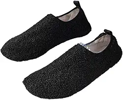 Pantufas femininas masculinas macias e leves para casa com pés descalços quentes para ioga, quarto, casa, ambientes internos