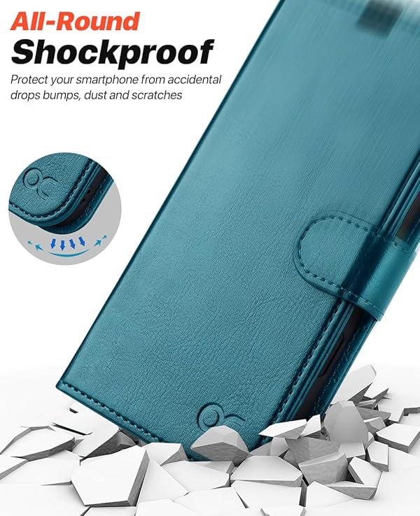 OCASE Compatible with iPhone 16 Pro Wallet Case with Card Holders, Magnetic Detachable 2 in 1 Flip PU Leather Phone Case Cover Folio RFID Blocking Kickstand for 6.3 Inch iPhone16 Pro-Peacock Blue by OCASE - Image 7