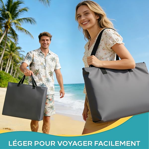Transat de Plage Dossier Réglable, Matelas de Plage avec 5 Positions avec Coussin, Poche de Rangement, Bain de Soleil Pliable pour la Plage Jardin Piscine Camping Voyages Bronzer (Gris) - 5