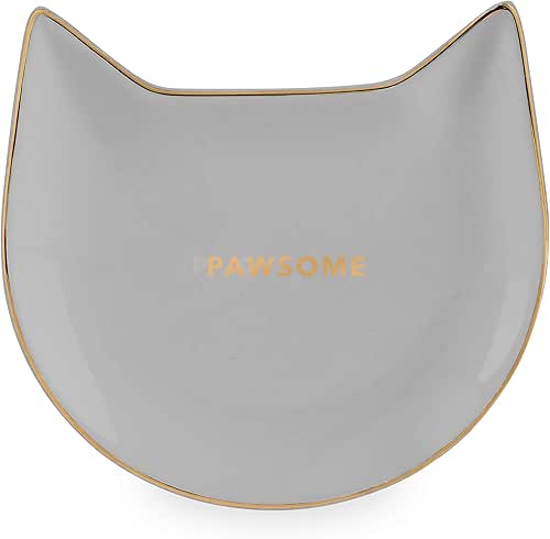 Pinky Up Pawsome Ceramic Tea Tray, Trinket Dish, Jewelry Tray,