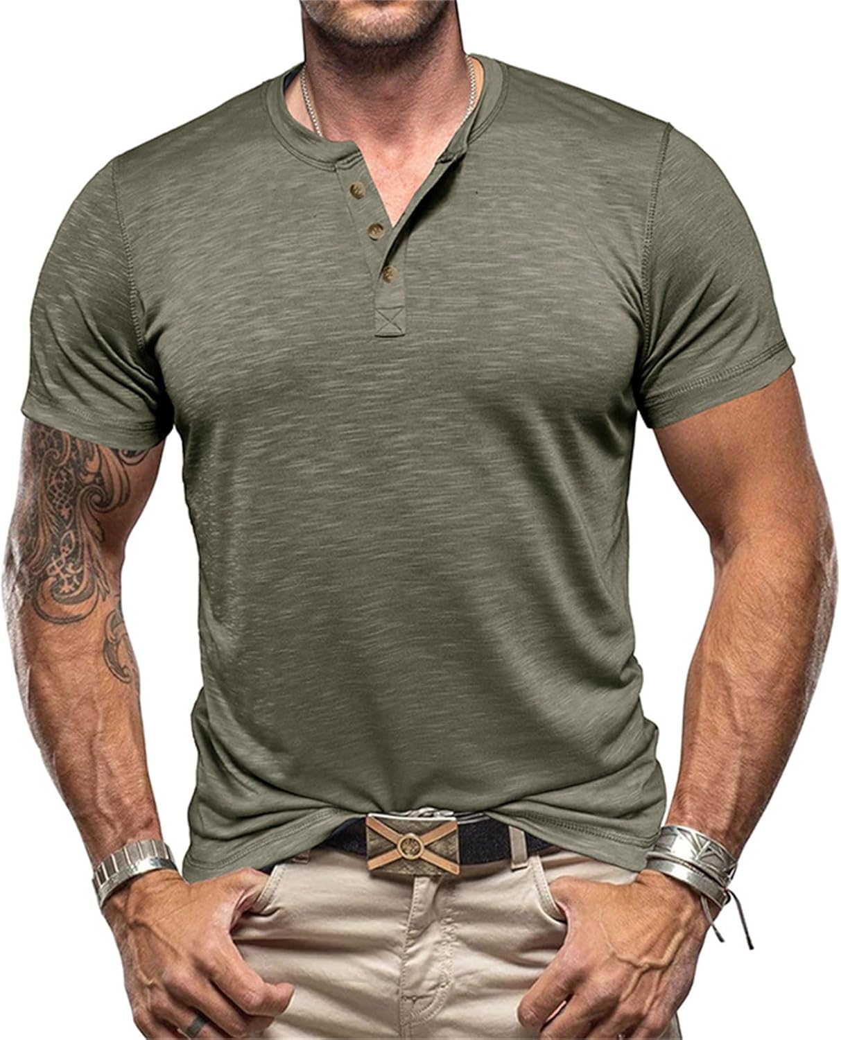 Camiseta Slim Fit Hombre Camisetas Vintage Para Hombre Cuello