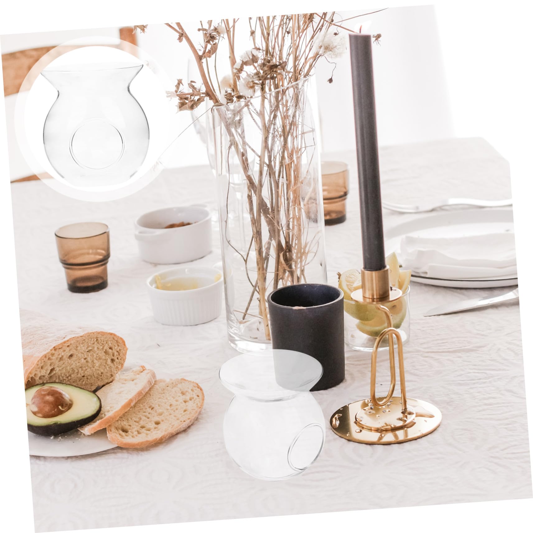 ULTECHNOVO Duftlampe Aus Glas Als Kerzenwärmer Und Ölbrenner Für Tischdekoration Hitzebeständig Und Rissfrei