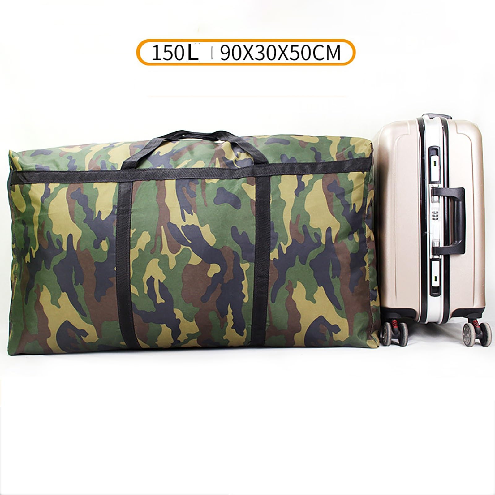 DOSSAE Bolsa Almacenaje Ropa,Bolsa con Asas y Cremalleras,Bolsa de Almacenamiento Extra Grande con Correas de Mochila,Bolsas para Guardar Ropa, Mantas, Edredones. (Size : 150L)