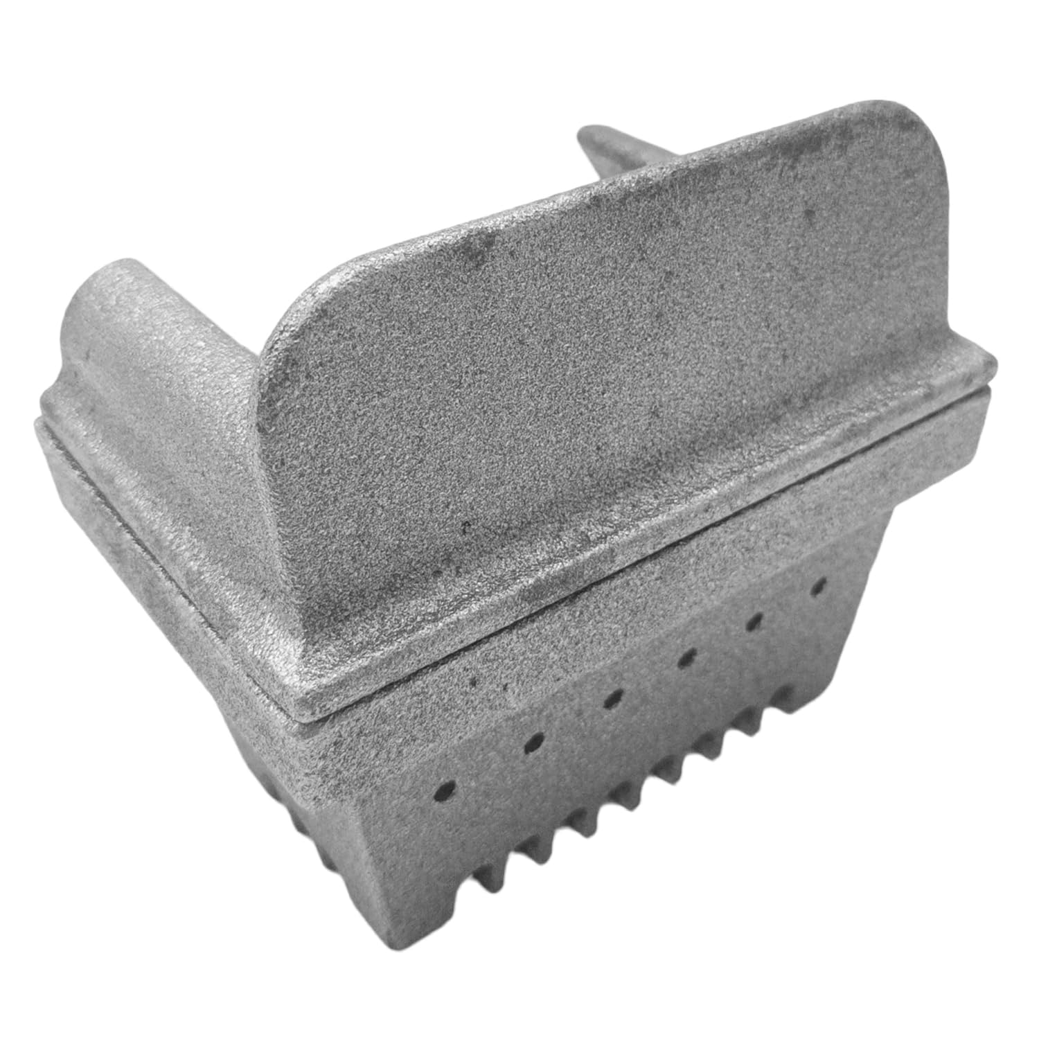 eRicambi® Braciere in Ghisa Cestello 2 Pezzi per Stufa a Pellet, con Foro per la Resistenza di Accensione, Compatibile con KALON 220002, Dimensioni 136x92mm H=116mm