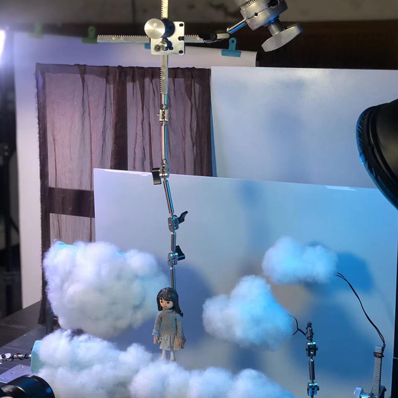 Zestaw armatury Stop Motion, system olinowania do lekkich lalek, stojak do strzelania makro, maksymalne obciążenie 100 g, ramię 25 cm