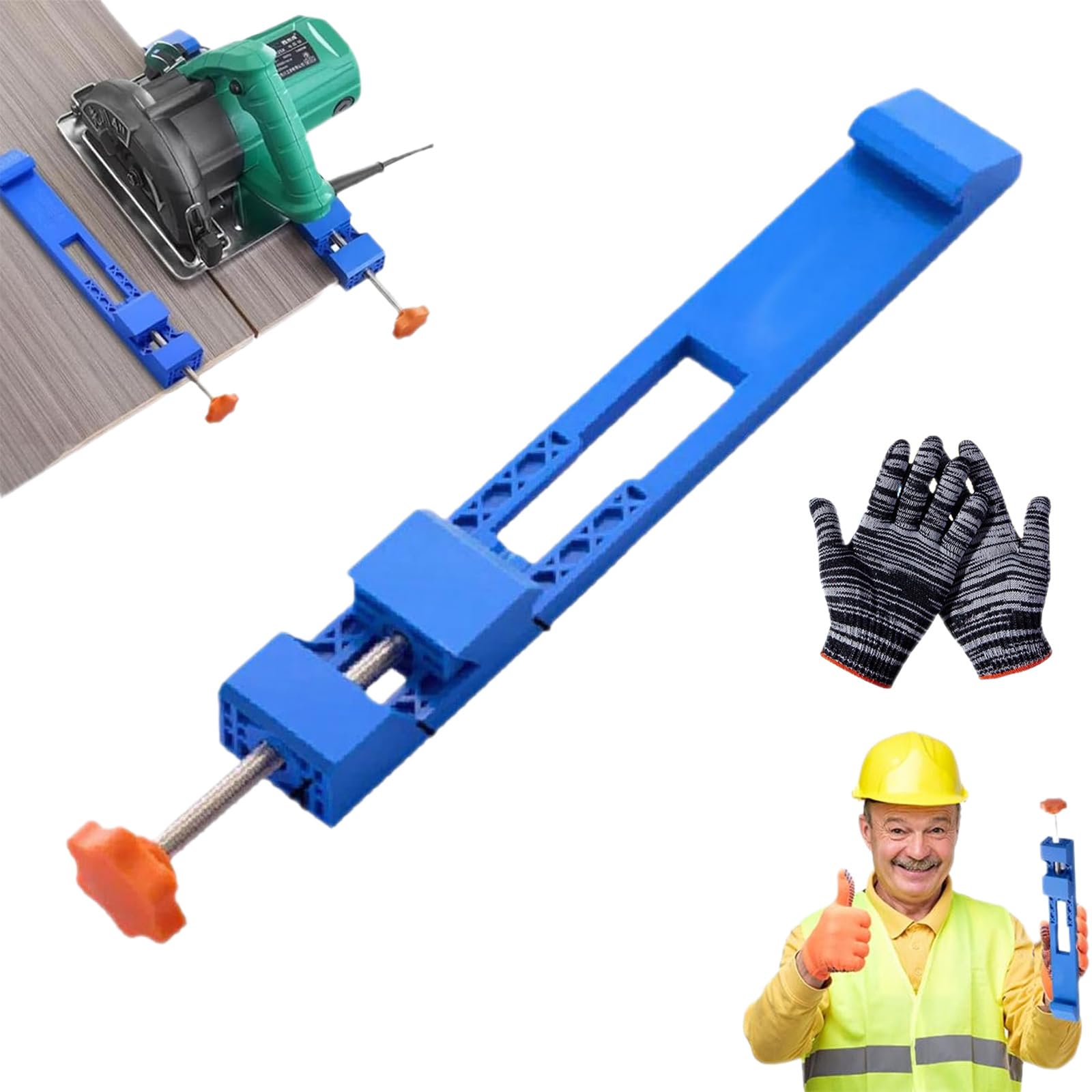 Nnbwlmaee 1Pc Adjustable Cutting Machine Base Guide, New Electric Circular Saw Milling Positioning Clamp, Circular Saw Track Tool, For Construction Site, Home Improvement (1Pc)