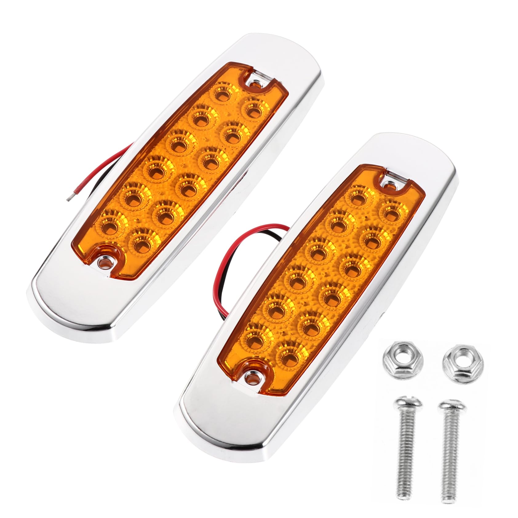 6 Piezas 12 luces laterales luz lateral del remolque bloqueo del pedal del coche pilotos remolque led pilotos remolques led luces traseras de camiones LED luz indicadora de camión