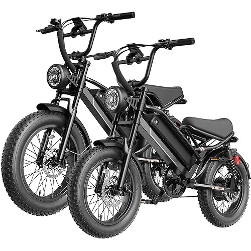Electric Bike for Adults Teens,2000W/1500W Peak Electric Dirt Ebike,20"/16"*4 Fat Tire E Bike,All Terrain 32/28MPH Top Speed,Ebike Up to 55-80 Miles Range,Bicicleta Eléctrica para Adultos