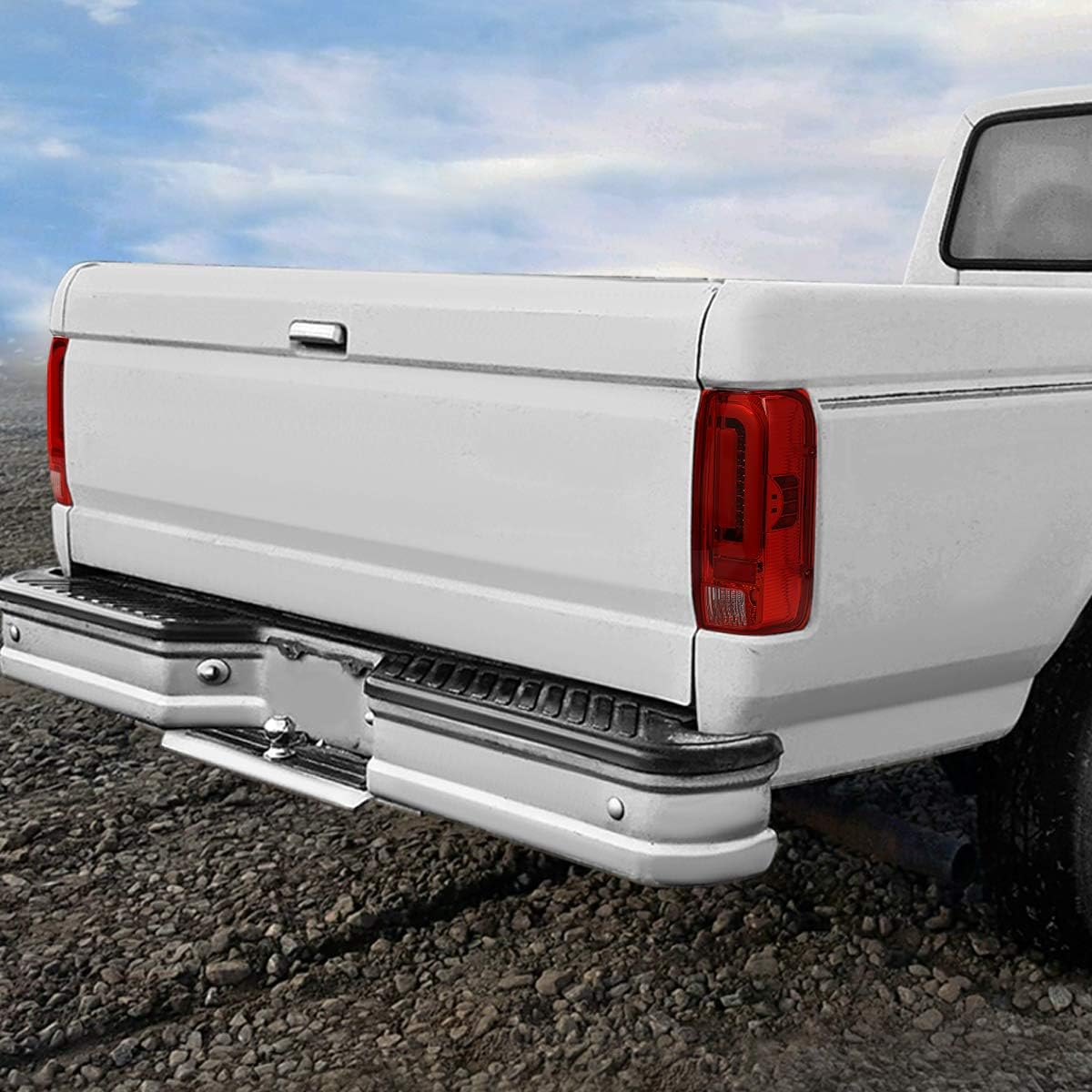 DNA MOTORING TL-F15094-LED-3D-CH-RD LED 3D Tail Light Assembly Driver & Passenger Side [Compatible with 90-96 Ford F150 / 90-97 F250 / 90-97 F350 / 90-96 Bronco]