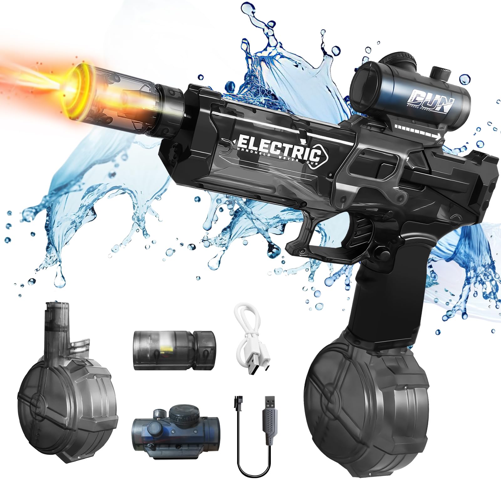 Amazon.com: Trokiomi Super Electric Water Gun with Muzzle Flash