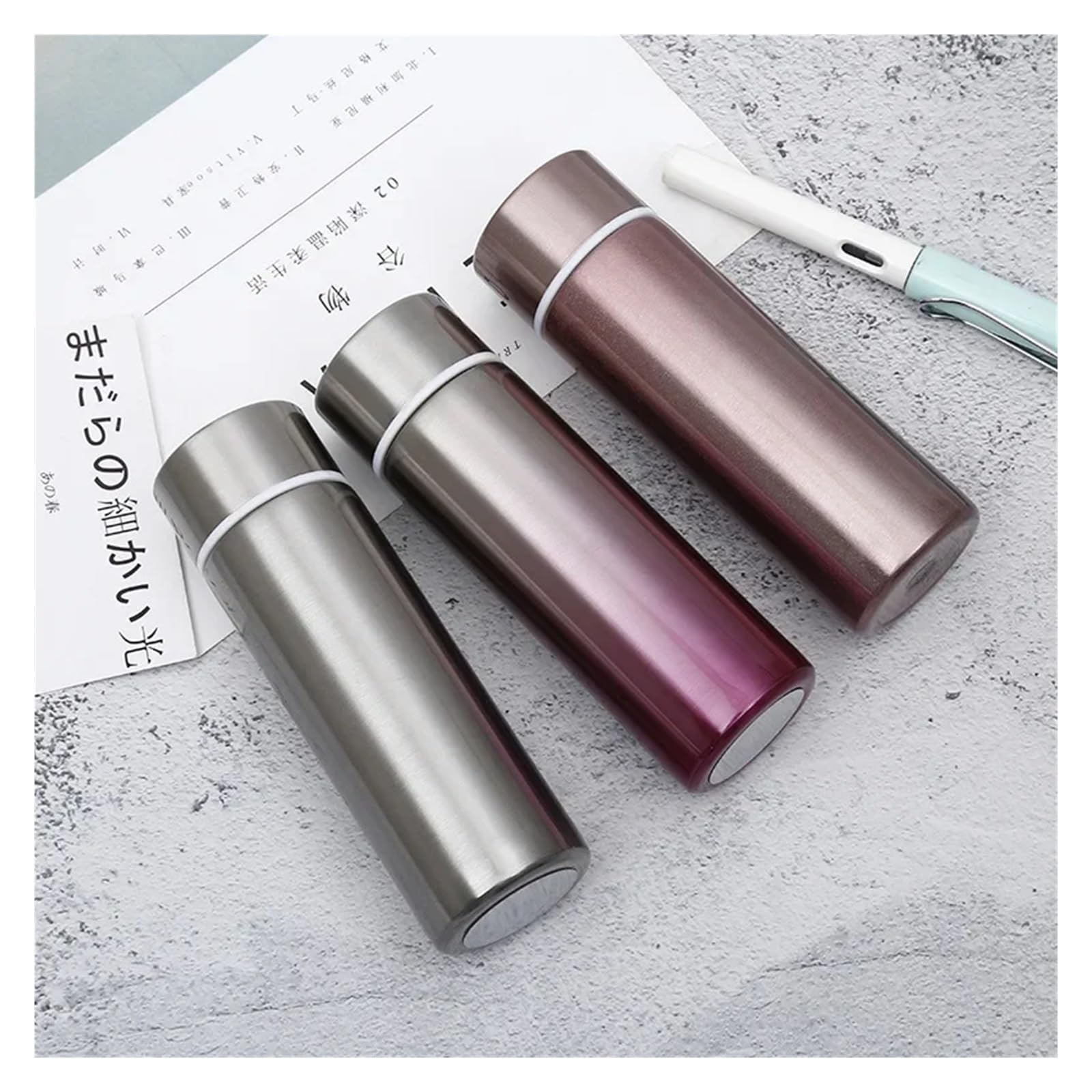 Mini butelka termosowa termosy kubek mały kubek podróżny do kawy pojemność 120ml przenośny termos ze stali nierdzewnej butelka na wodę(Rose)