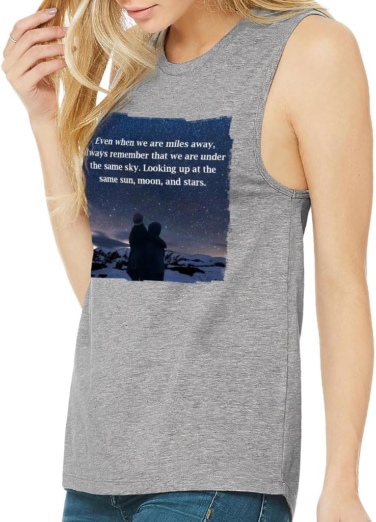 Always Remember We are Under The Same Sky Women's Muscle Tank - Gift for Lover - Night Sky Item