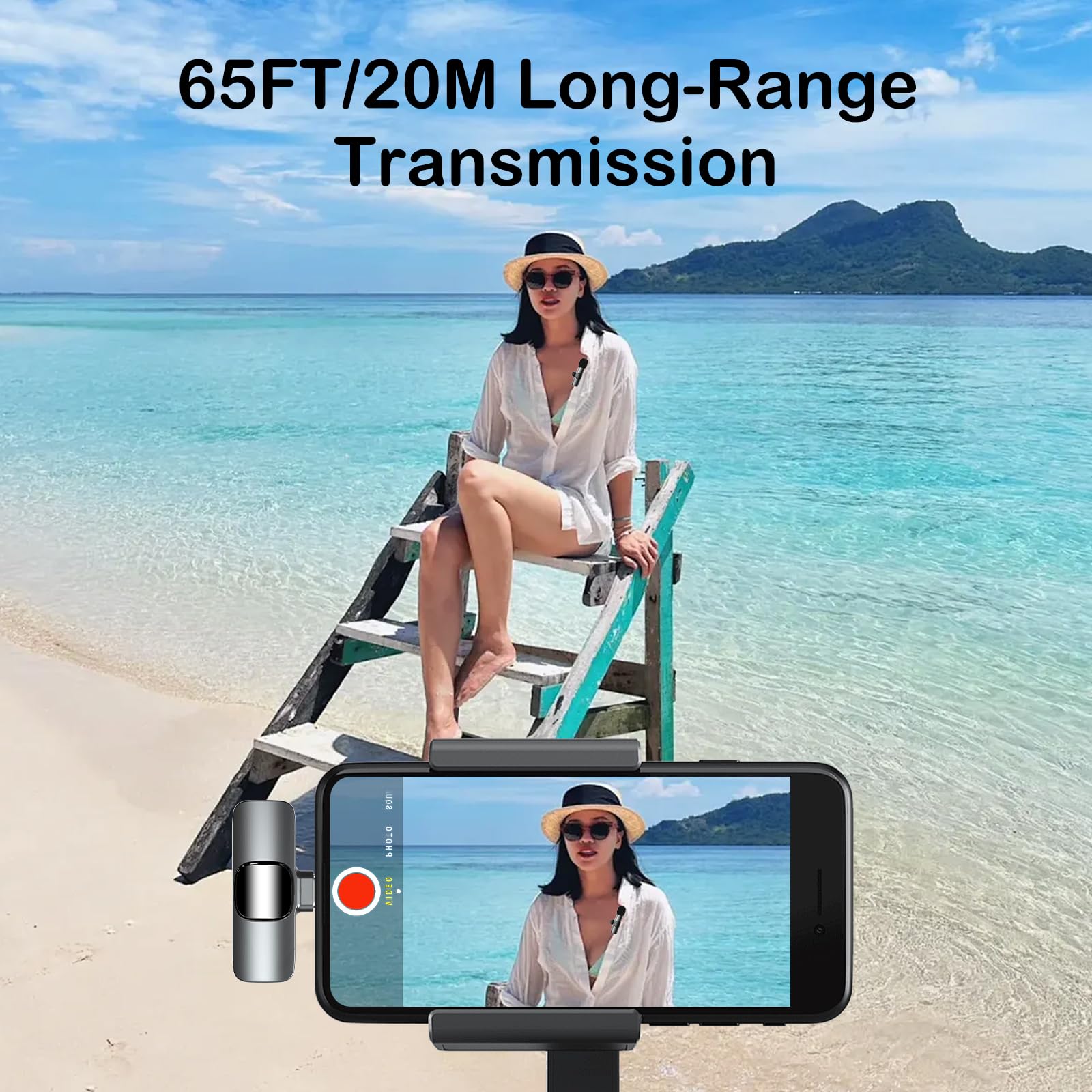 Micro Cravate Sans Fil SOOOEC K8 – Mini Micro Lavalier Type-C Pour IPhone, Android, PC Avec Réduction Bruit