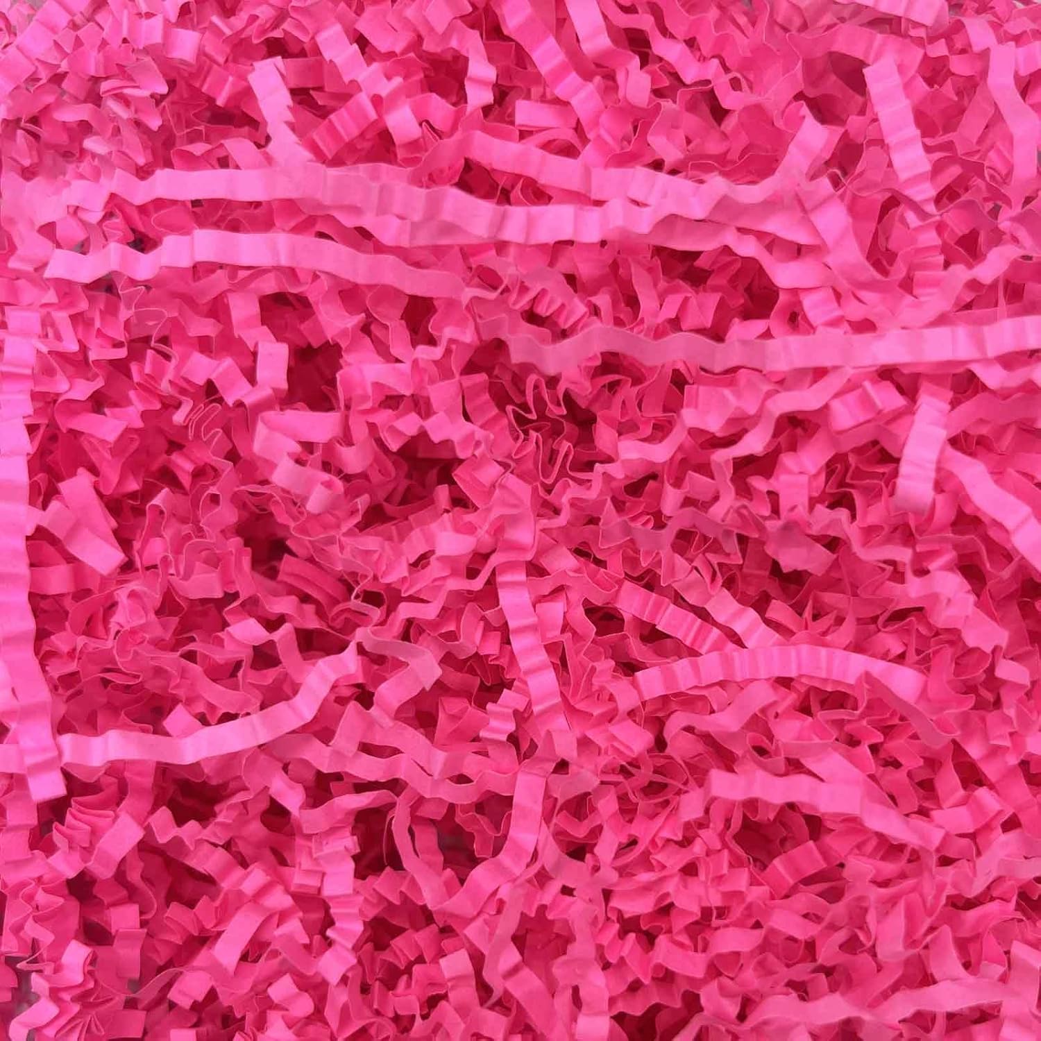 10LB Fluorescent Fuchsia Crinkle Cut Paper Shred Filler, Paper Shreds for Basket Fillers, Birthday, Gift Wrapping, Anniversary, Wedding, Valentine's Day, Christmas Gift Decor Party Filler