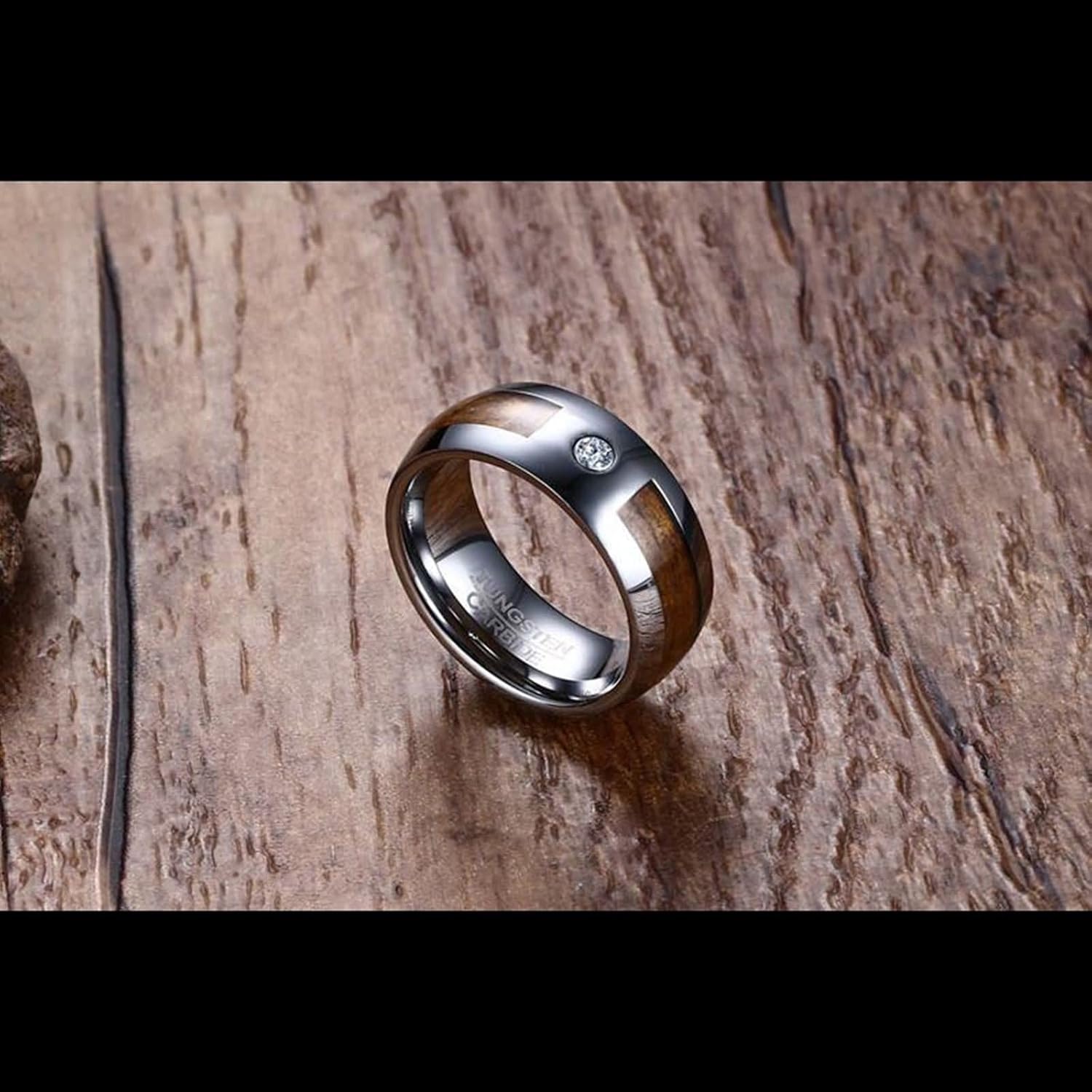 Anillo De Oro De Tungsteno Personalizado Pareja | Meses Sin Interés