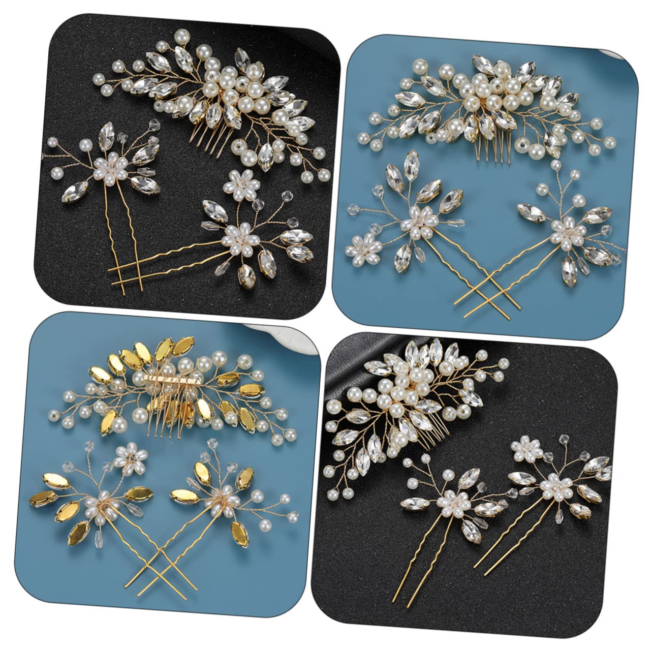 MAGICLULU Lot De 4 Charmantes Épingles À Cheveux Pour Mariage Accessoires De Coiffure Et Décoration Pour Fêtes Et Cosplay