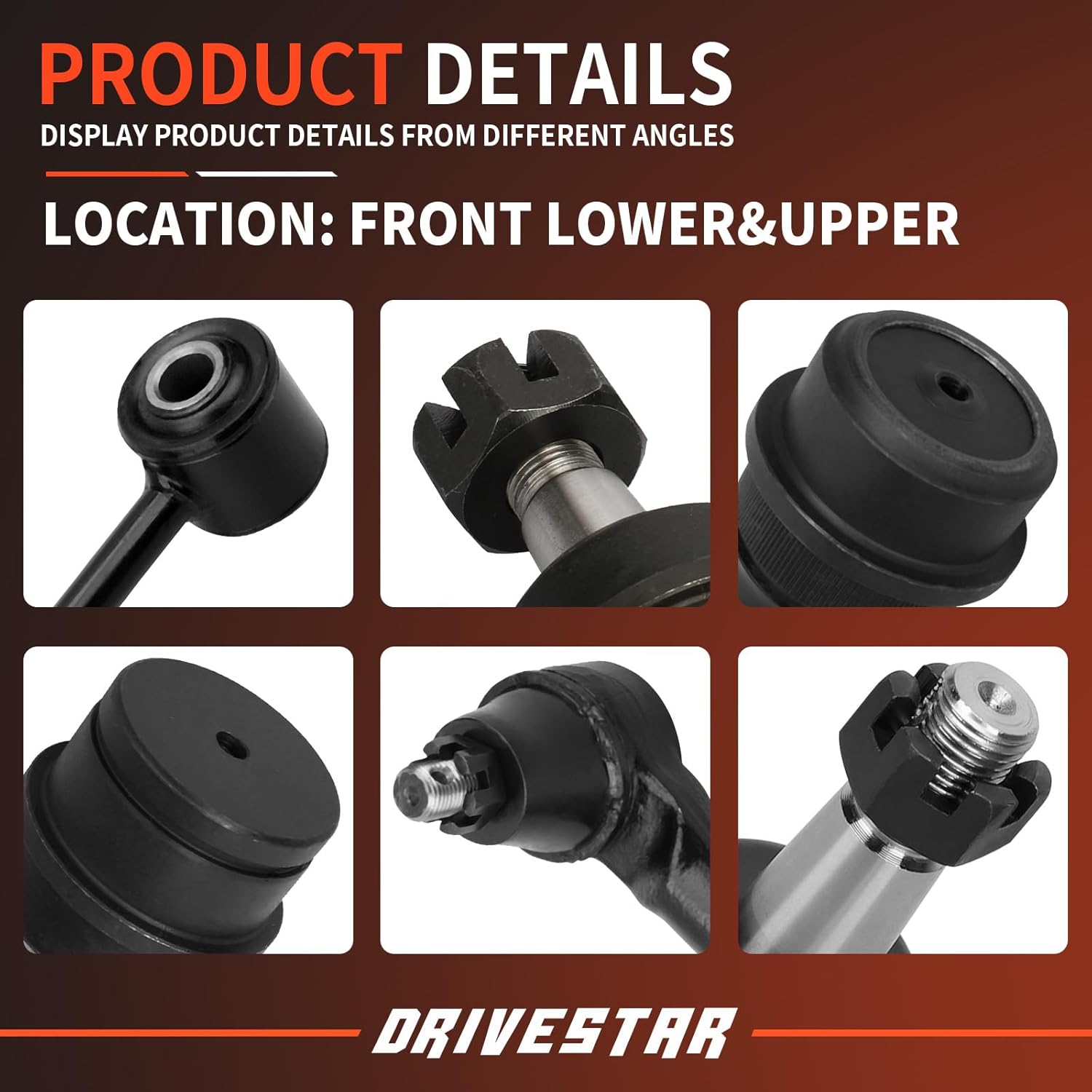 DRIVESTAR 12PC Front Outer Tie Rods Front & Rear Sway Bars Upper Lower Ball Joints, fit 1999 2000 2001 2002 2003 2004 for Jeep Grand Cherokee, K3134 K3185 K3201 K3202 ES3472 ES3473 ES3474 ES3475