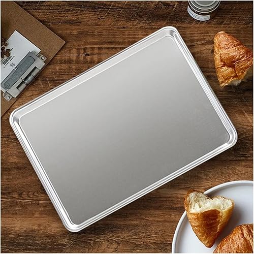 Miniatura 3 de Aluminum Alloy Baking Tray Rectangular Oven Sheet For Pizza Bread Cake And Pastry Biscuit Roast Muffin Bakeware Pan